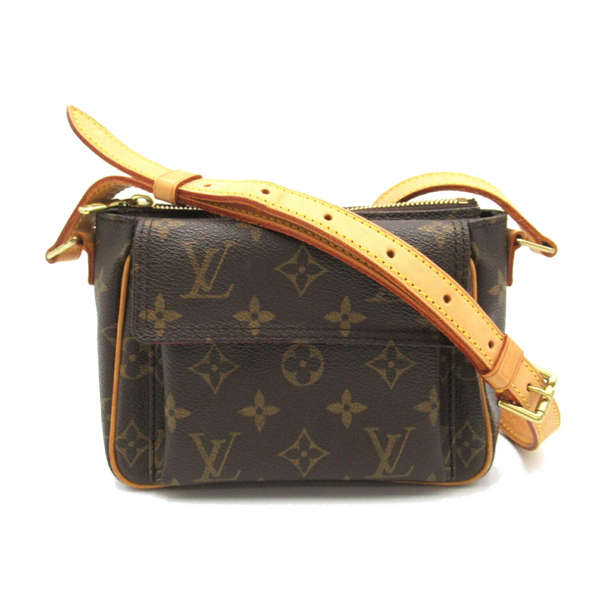 Louis Vuitton Vivacite PM Monogram Shoulder Bag, Coated Canvas, Leather, Monogram, Women's, Brown, M51165