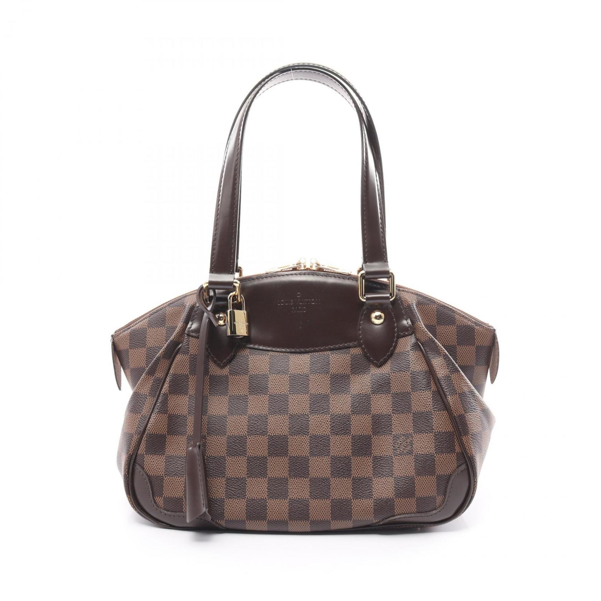 Louis Vuitton Verona PM Damier Ebene Shoulder Bag Coated Canvas Leather Women's Brown N41117