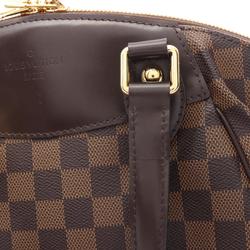 Louis Vuitton Verona PM Damier Ebene Shoulder Bag Coated Canvas Leather Women's Brown N41117