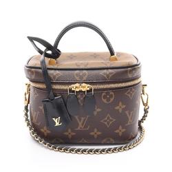 Louis Vuitton Vanity NV PM Monogram Reverse Handbag Bag Coated Canvas Leather Women's Brown Black M45165