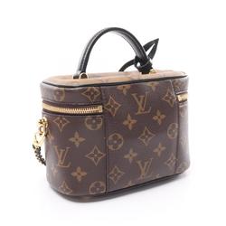 Louis Vuitton Vanity NV PM Monogram Reverse Handbag Bag Coated Canvas Leather Women's Brown Black M45165