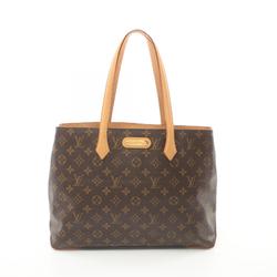 LOUIS VUITTON Wilshire MM Monogram Tote Bag, Coated Canvas, Leather, Women's, Brown, M45644