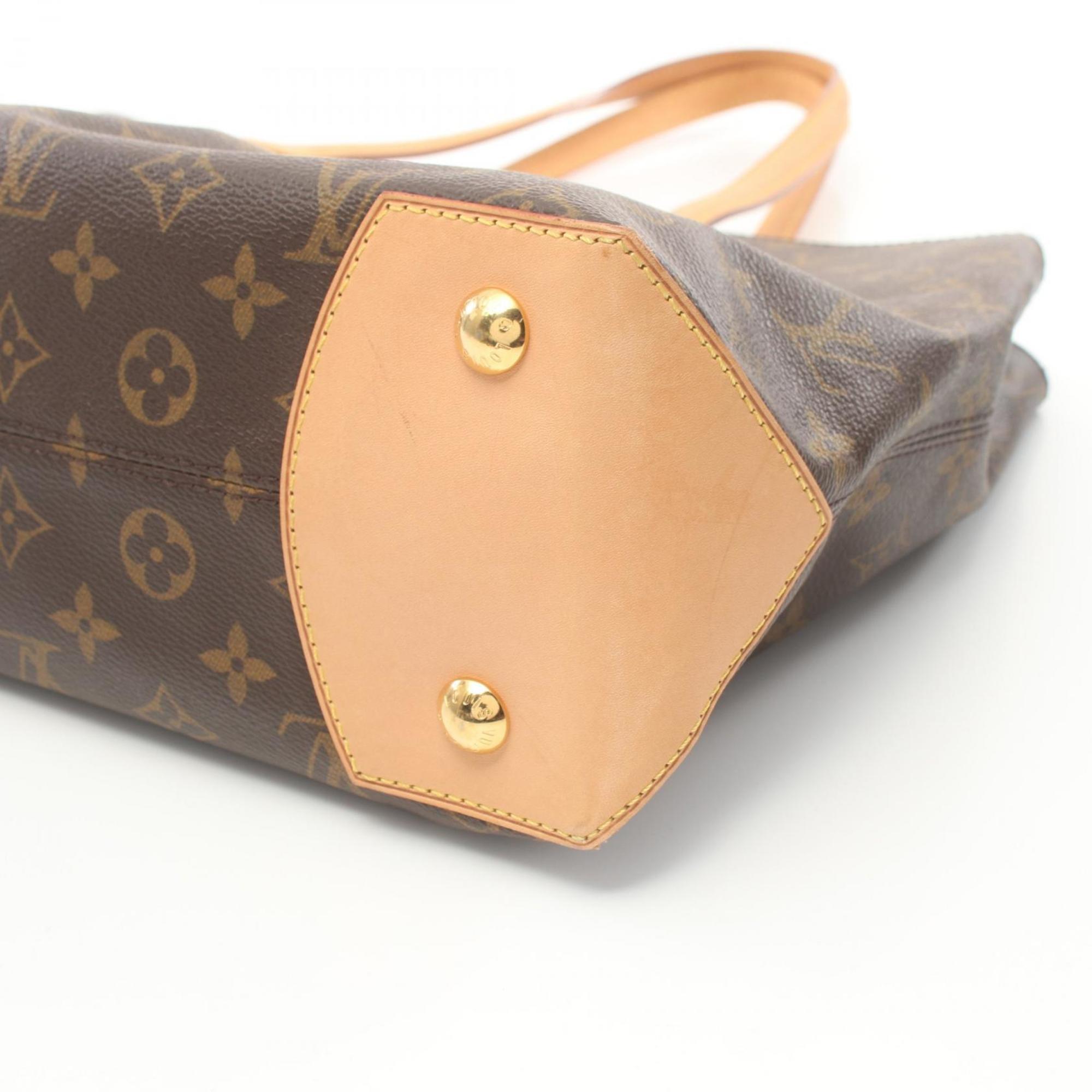 LOUIS VUITTON Wilshire MM Monogram Tote Bag, Coated Canvas, Leather, Women's, Brown, M45644