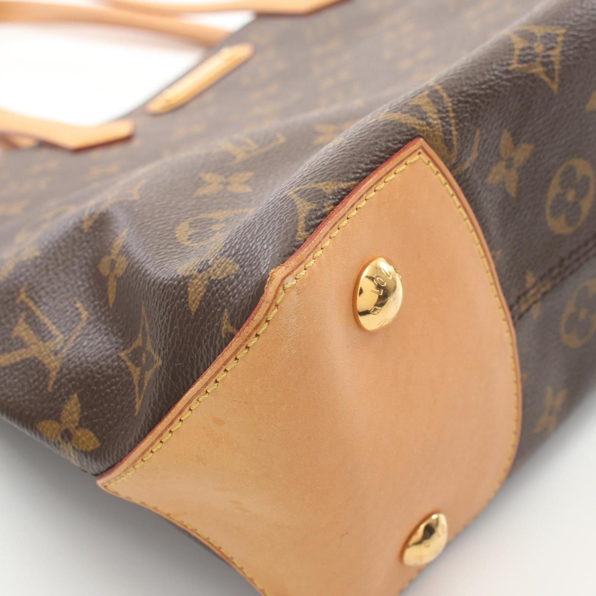 LOUIS VUITTON Wilshire MM Monogram Tote Bag, Coated Canvas, Leather, Women's, Brown, M45644