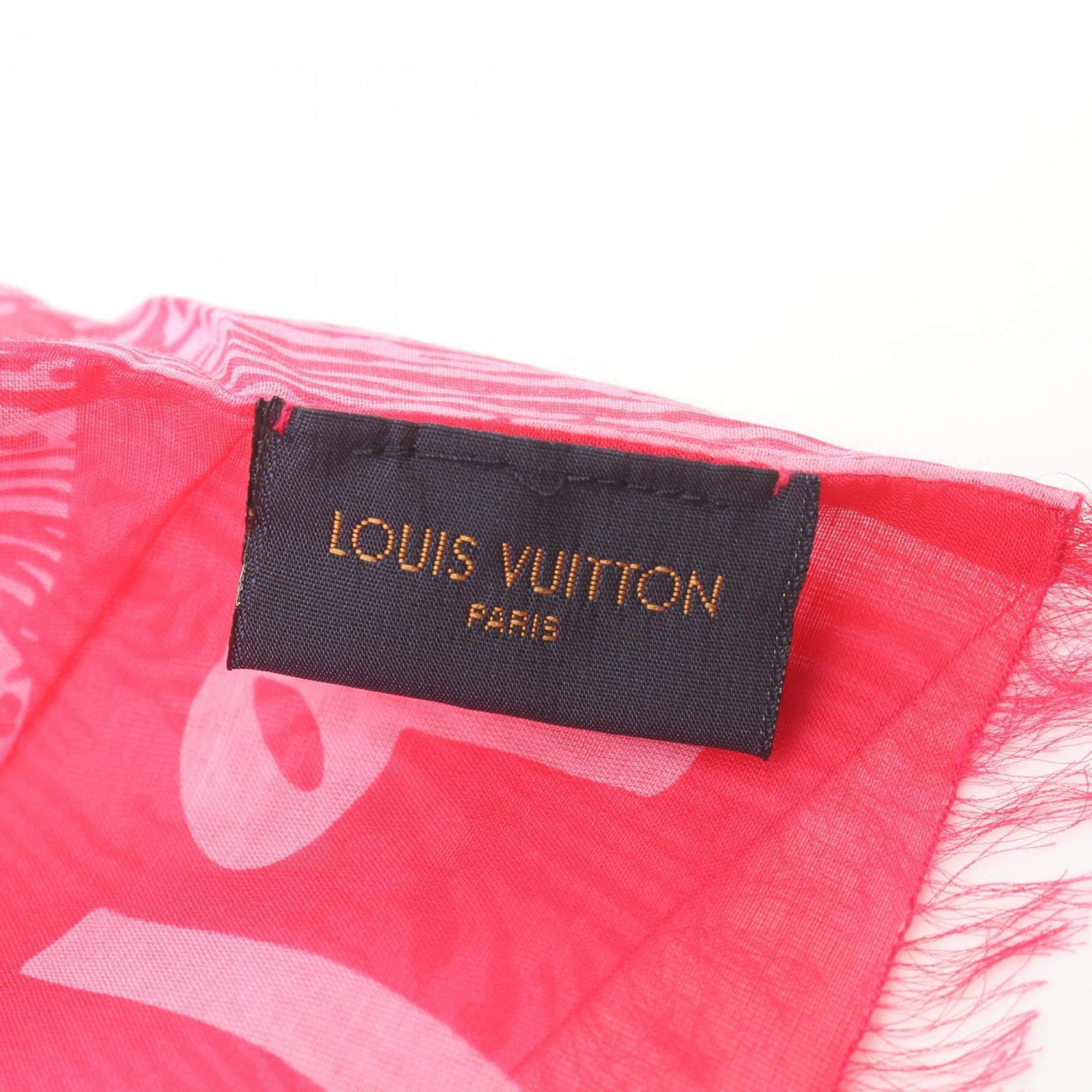 Louis Vuitton LOUIS VUITTON Wood Stole Silk Women's Pink M76062