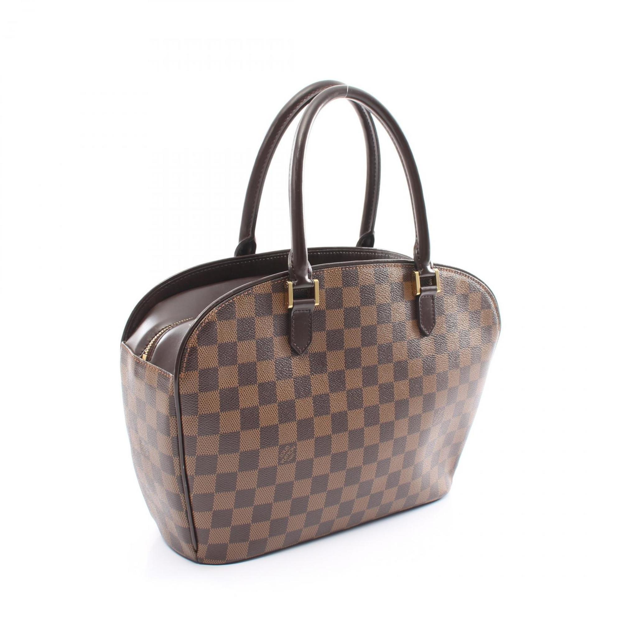 Louis Vuitton LOUIS VUITTON Saria Horizontal Damier Ebene Handbag Bag Coated Canvas Leather Women's Brown N51282