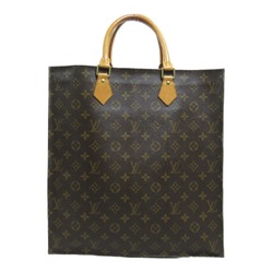 Louis Vuitton LOUIS VUITTON Sac Plat Bag Coated Canvas Monogram Women's Brown M51140