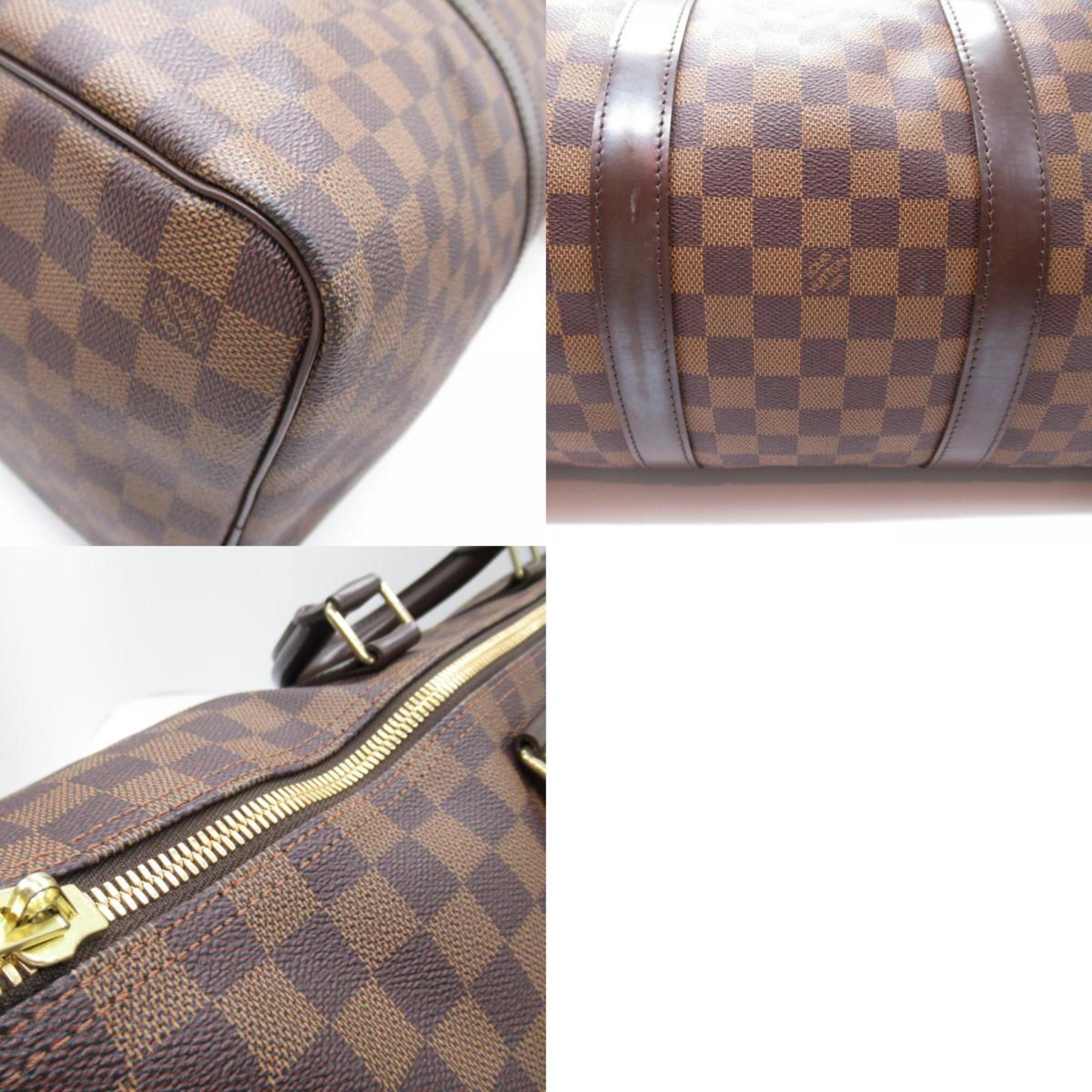 Louis Vuitton LOUIS VUITTON Keepall 50 Boston Bag Coated Canvas Damier Men's Women's Brown N41427