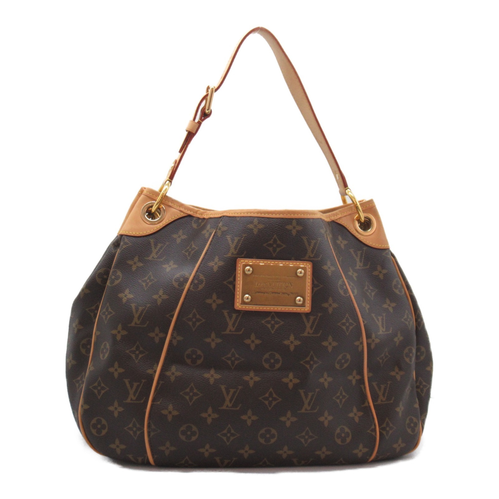 Louis Vuitton Galliera PM Monogram Shoulder Bag, Coated Canvas, Leather, Monogram, Women's, Brown, M56382