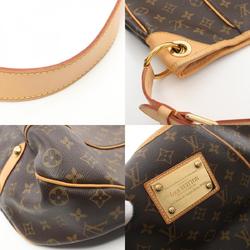 Louis Vuitton Galliera PM Monogram Shoulder Bag, Coated Canvas, Leather, Monogram, Women's, Brown, M56382