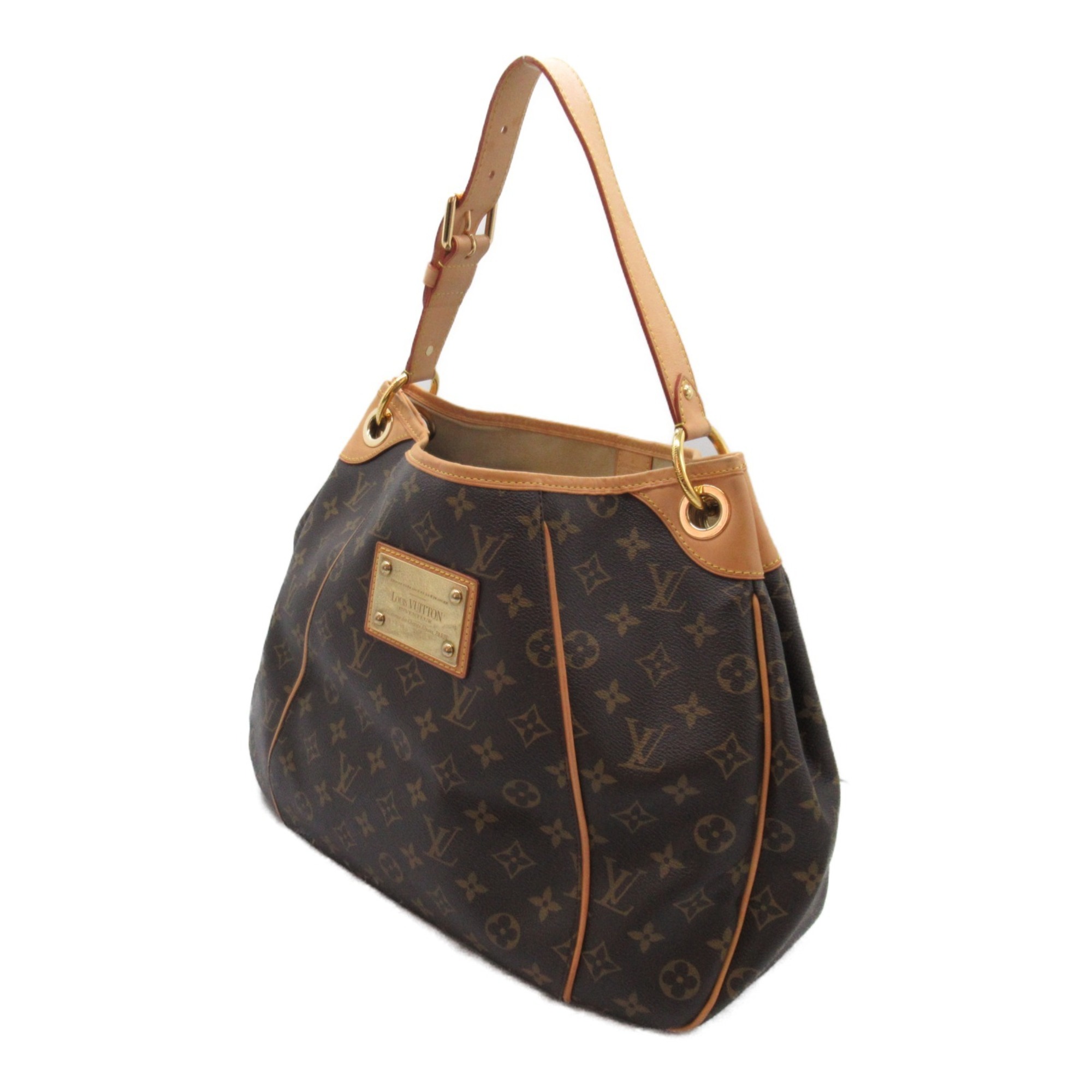 Louis Vuitton Galliera PM Monogram Shoulder Bag, Coated Canvas, Leather, Monogram, Women's, Brown, M56382