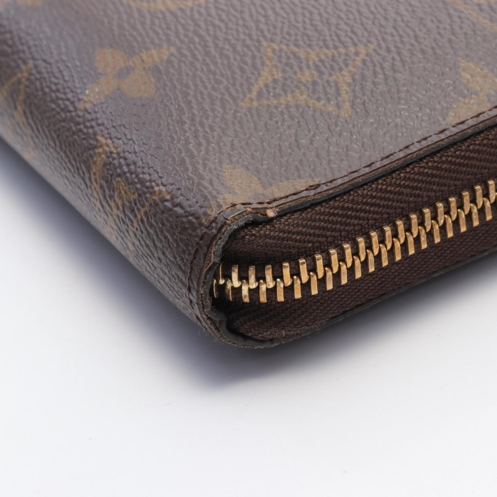 Louis Vuitton LOUIS VUITTON Zippy Organizer Monogram Round Long Wallet Coated Canvas Men's Women's Brown M62581