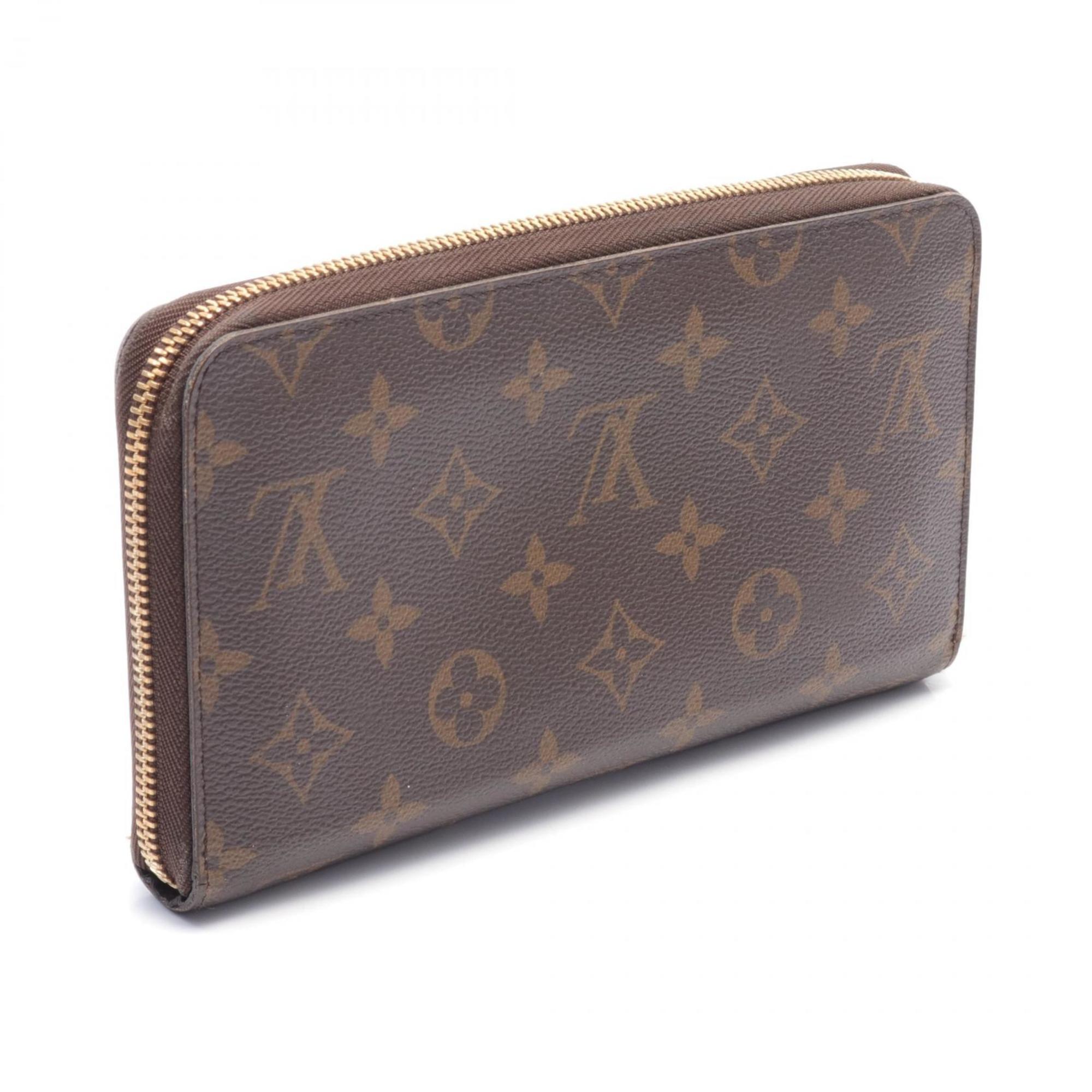 Louis Vuitton LOUIS VUITTON Zippy Organizer Monogram Round Long Wallet Coated Canvas Men's Women's Brown M62581