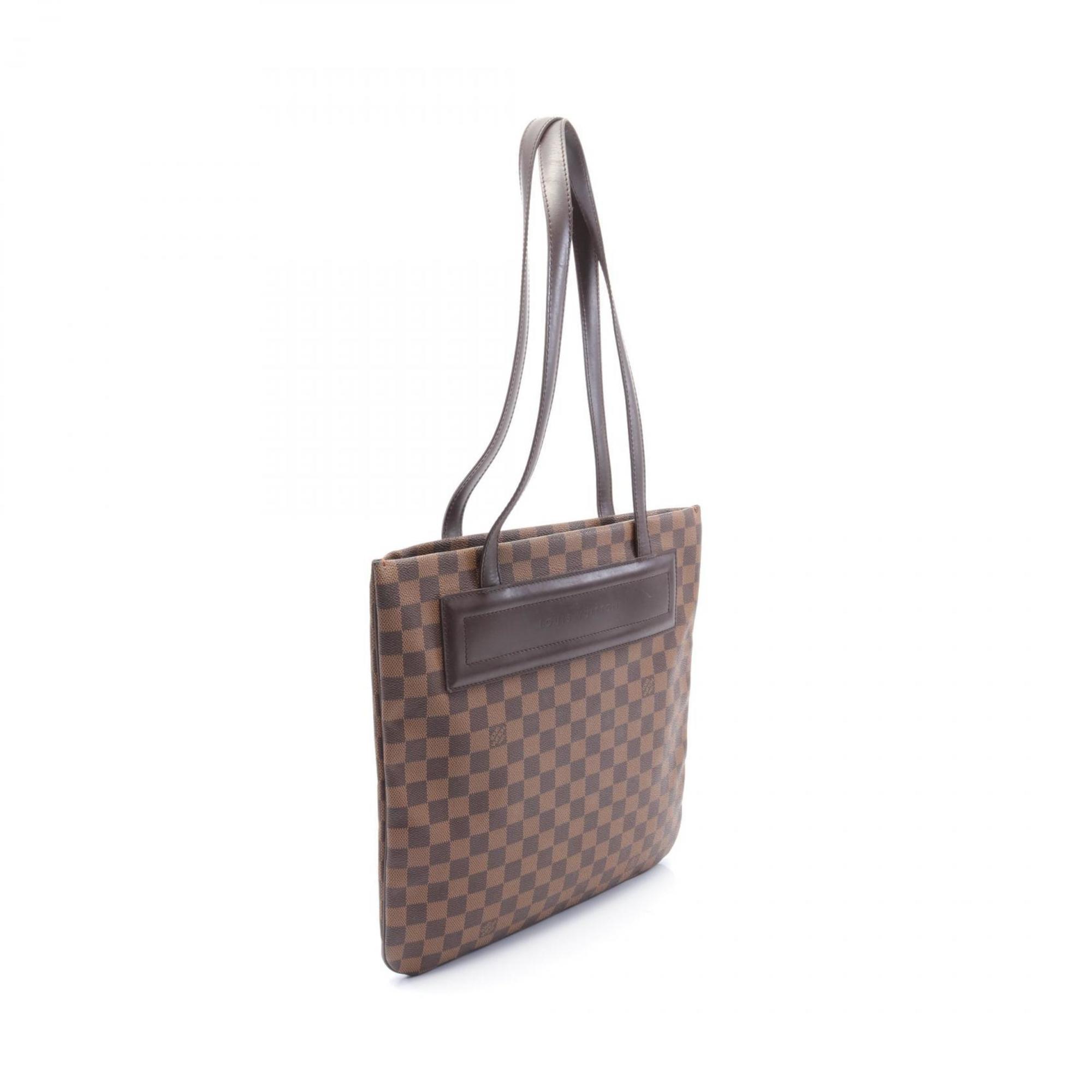 Louis Vuitton Clifton Damier Ebene Tote Bag, Coated Canvas, Leather, Women's, Brown, N51149