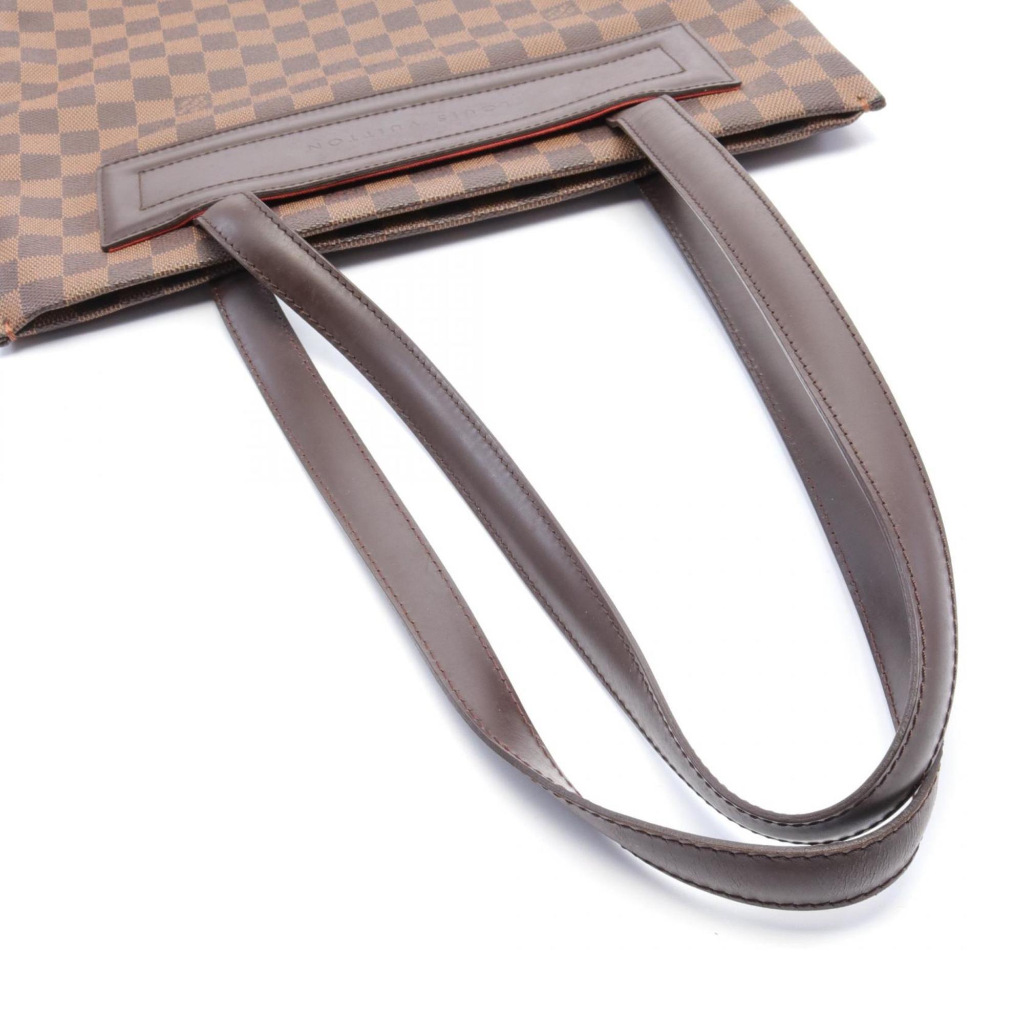 Louis Vuitton Clifton Damier Ebene Tote Bag, Coated Canvas, Leather, Women's, Brown, N51149