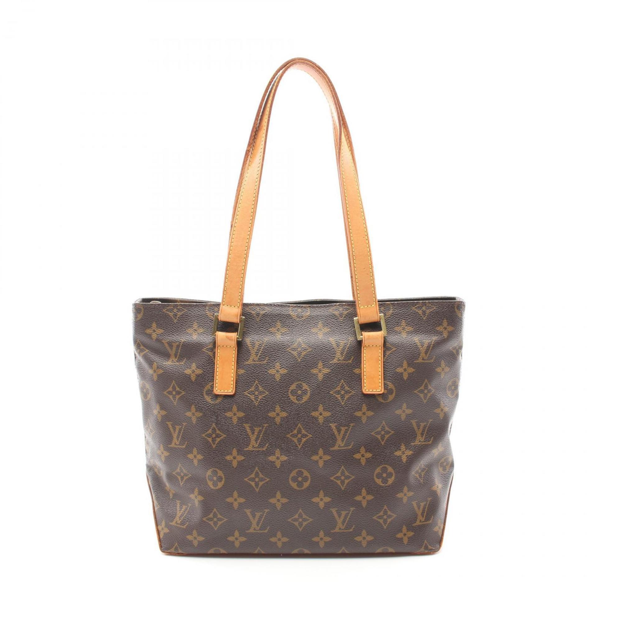 Louis Vuitton LOUIS VUITTON Cabas Piano Monogram Shoulder Bag Coated Canvas Leather Women's Brown M51148