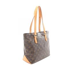 Louis Vuitton LOUIS VUITTON Cabas Piano Monogram Shoulder Bag Coated Canvas Leather Women's Brown M51148