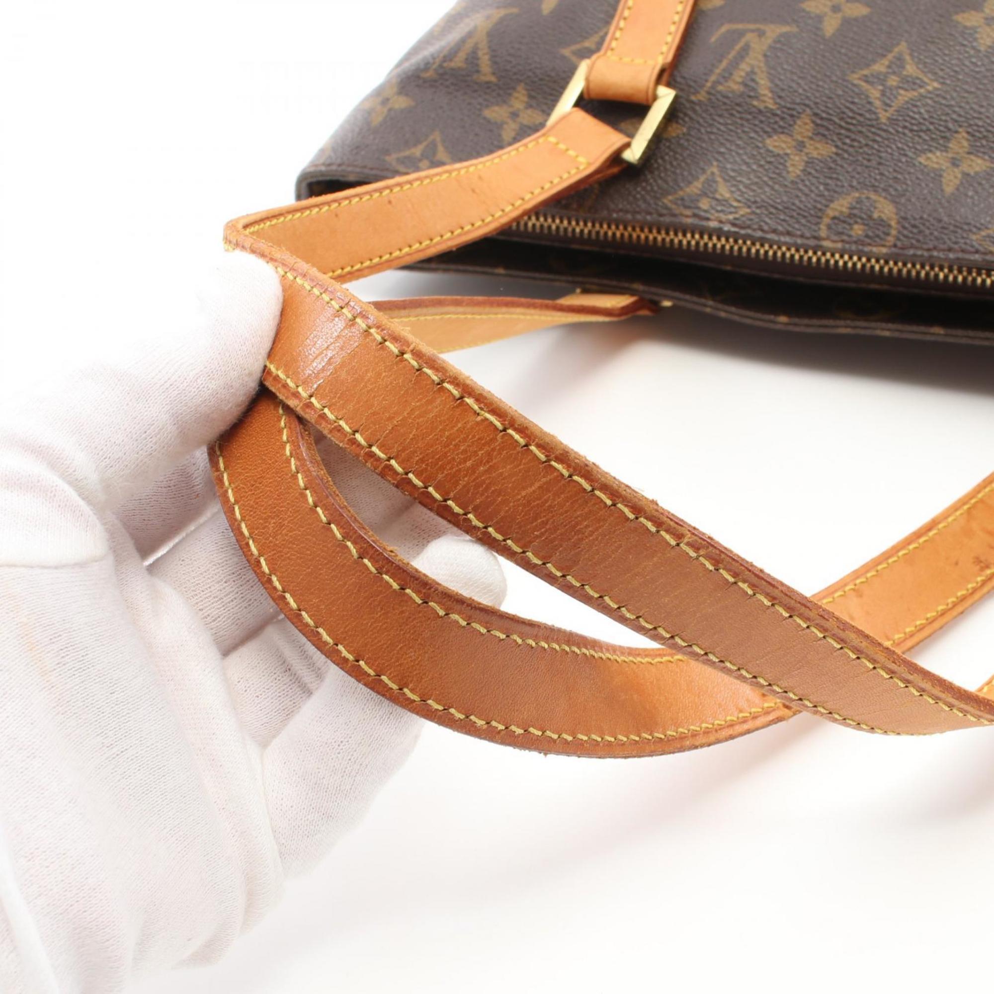 Louis Vuitton LOUIS VUITTON Cabas Piano Monogram Shoulder Bag Coated Canvas Leather Women's Brown M51148