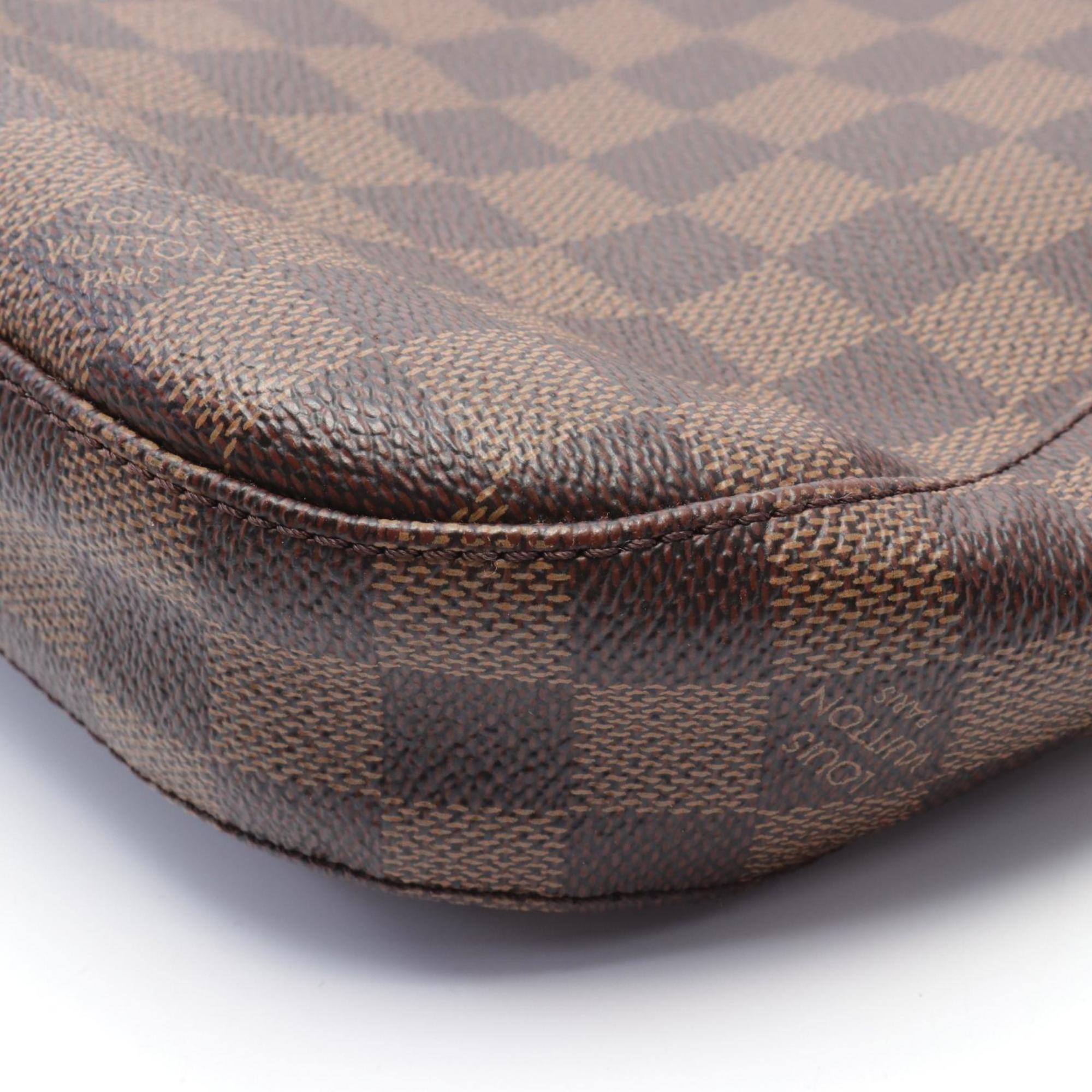 Louis Vuitton South Bank Damier Ebene Shoulder Bag, Coated Canvas, Leather, Women's, Brown, N42230