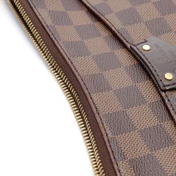 Louis Vuitton South Bank Damier Ebene Shoulder Bag, Coated Canvas, Leather, Women's, Brown, N42230