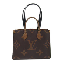 LOUIS VUITTON On the Go MM Bag, Coated Canvas, Monogram Giant, Women's, Brown, M45321