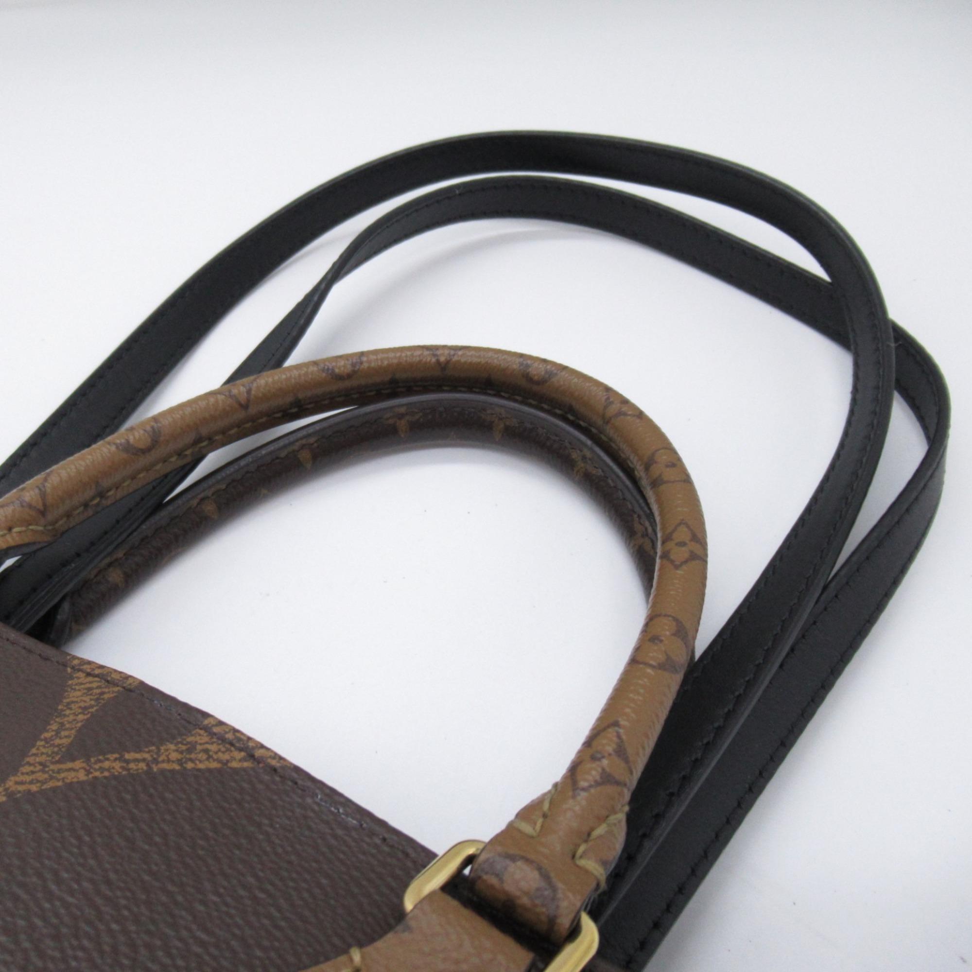 LOUIS VUITTON On the Go MM Bag, Coated Canvas, Monogram Giant, Women's, Brown, M45321