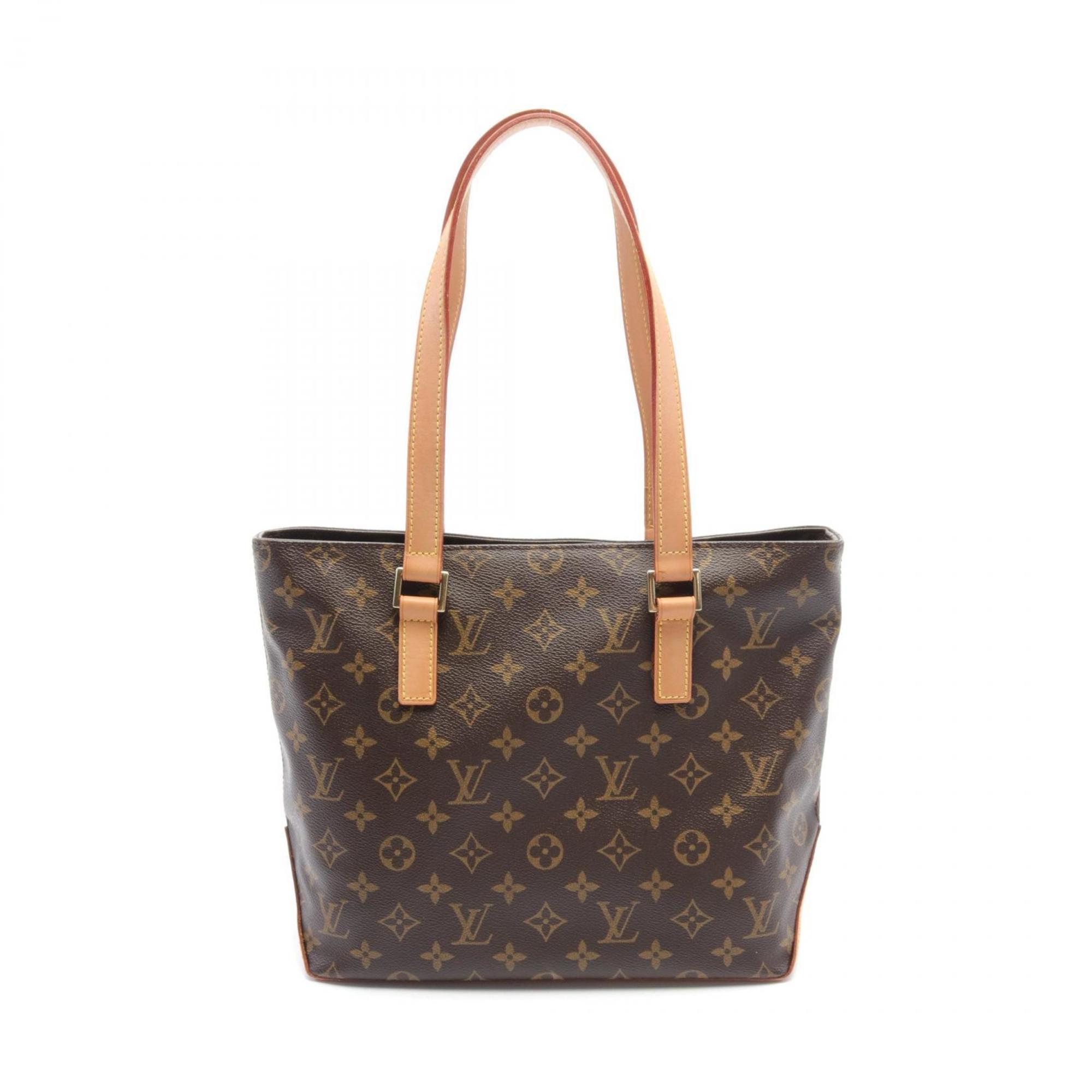 Louis Vuitton LOUIS VUITTON Cabas Piano Monogram Shoulder Bag Coated Canvas Leather Women's Brown M51148