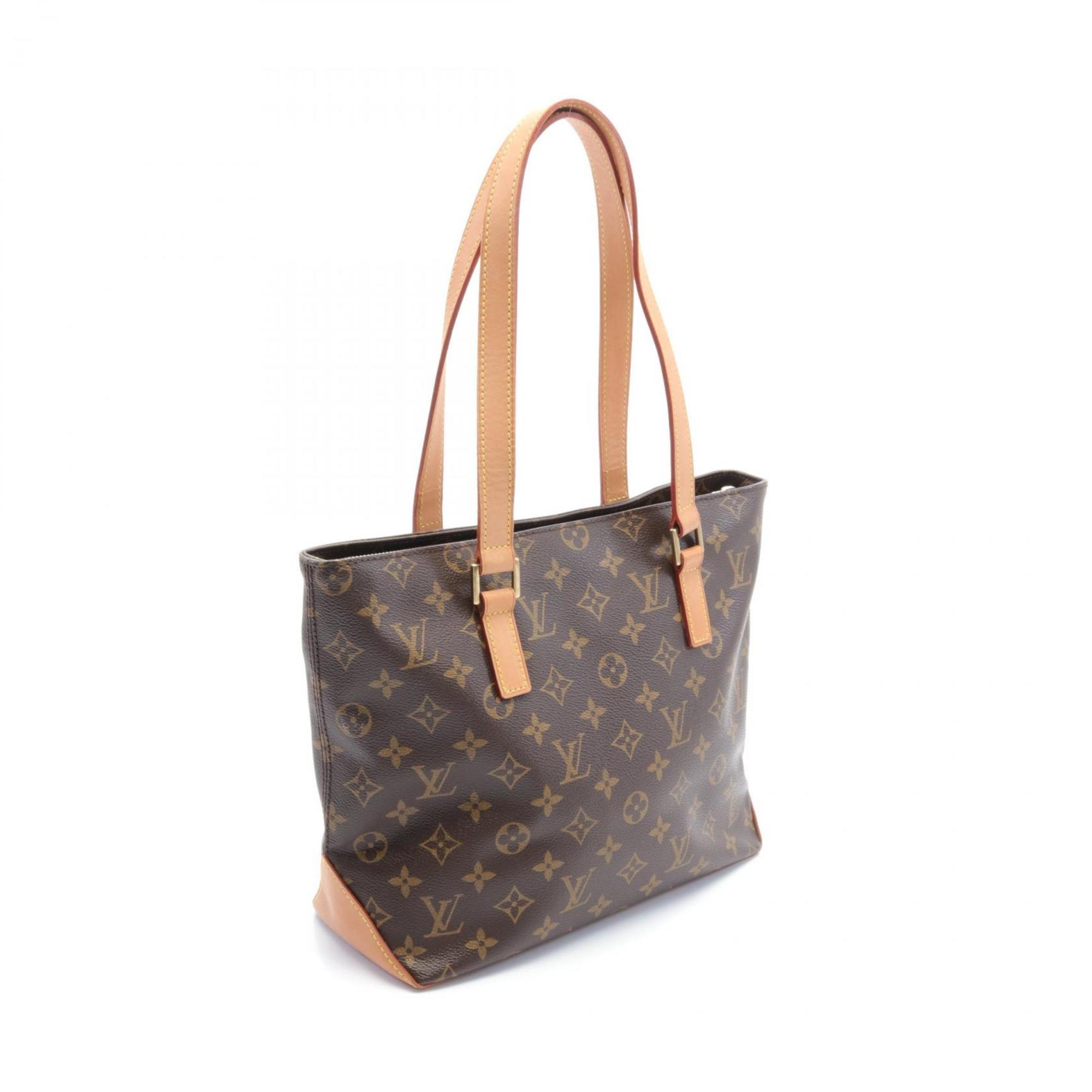 Louis Vuitton LOUIS VUITTON Cabas Piano Monogram Shoulder Bag Coated Canvas Leather Women's Brown M51148