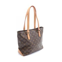 Louis Vuitton LOUIS VUITTON Cabas Piano Monogram Shoulder Bag Coated Canvas Leather Women's Brown M51148