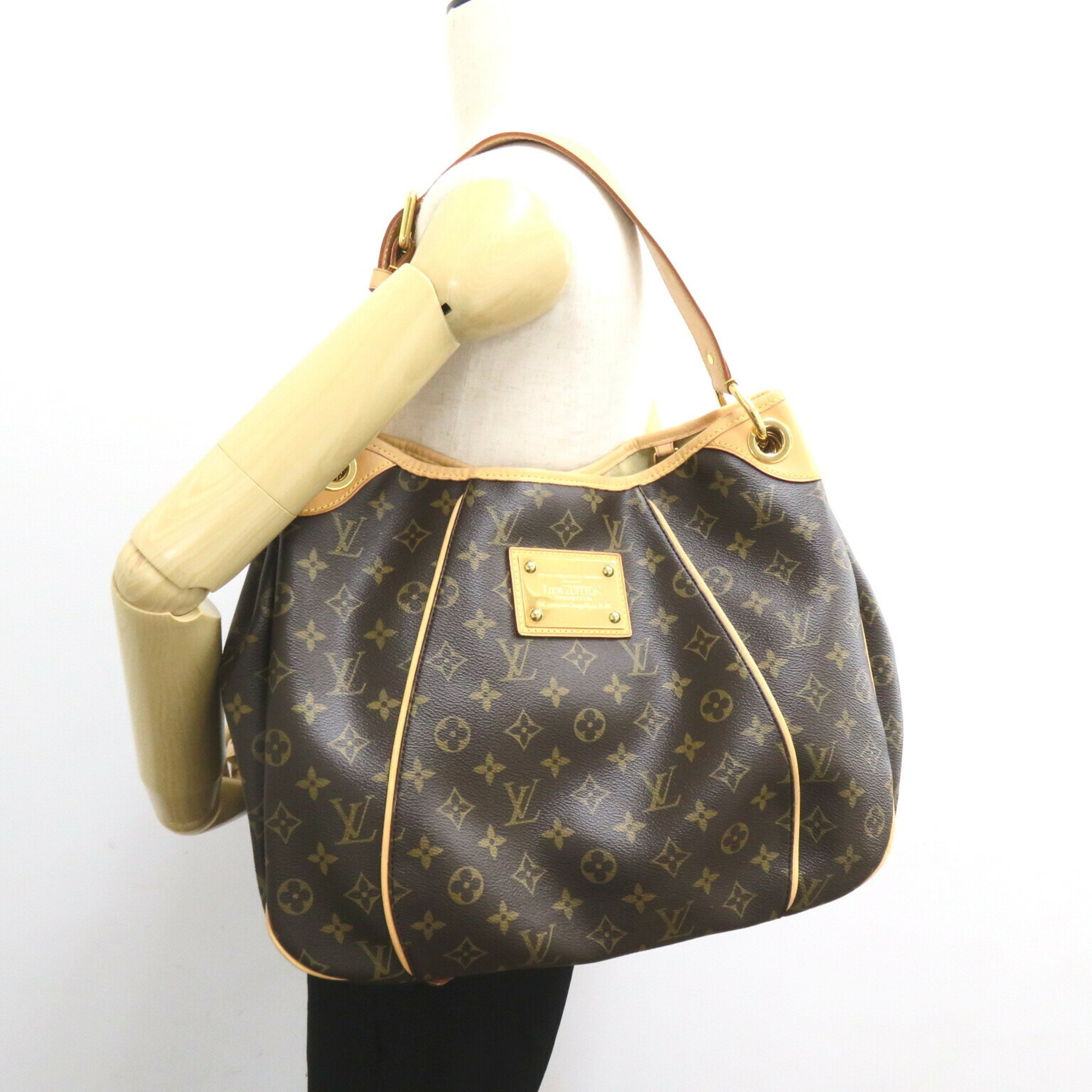 Louis Vuitton Galliera PM Shoulder Bag, Coated Canvas, Monogram, Women's, Brown, M56382