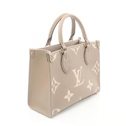 LOUIS VUITTON On the Go PM Bicolor Monogram Empreinte Tourtrell Crème Handbag Bag Leather Women's Beige Ivory M45779