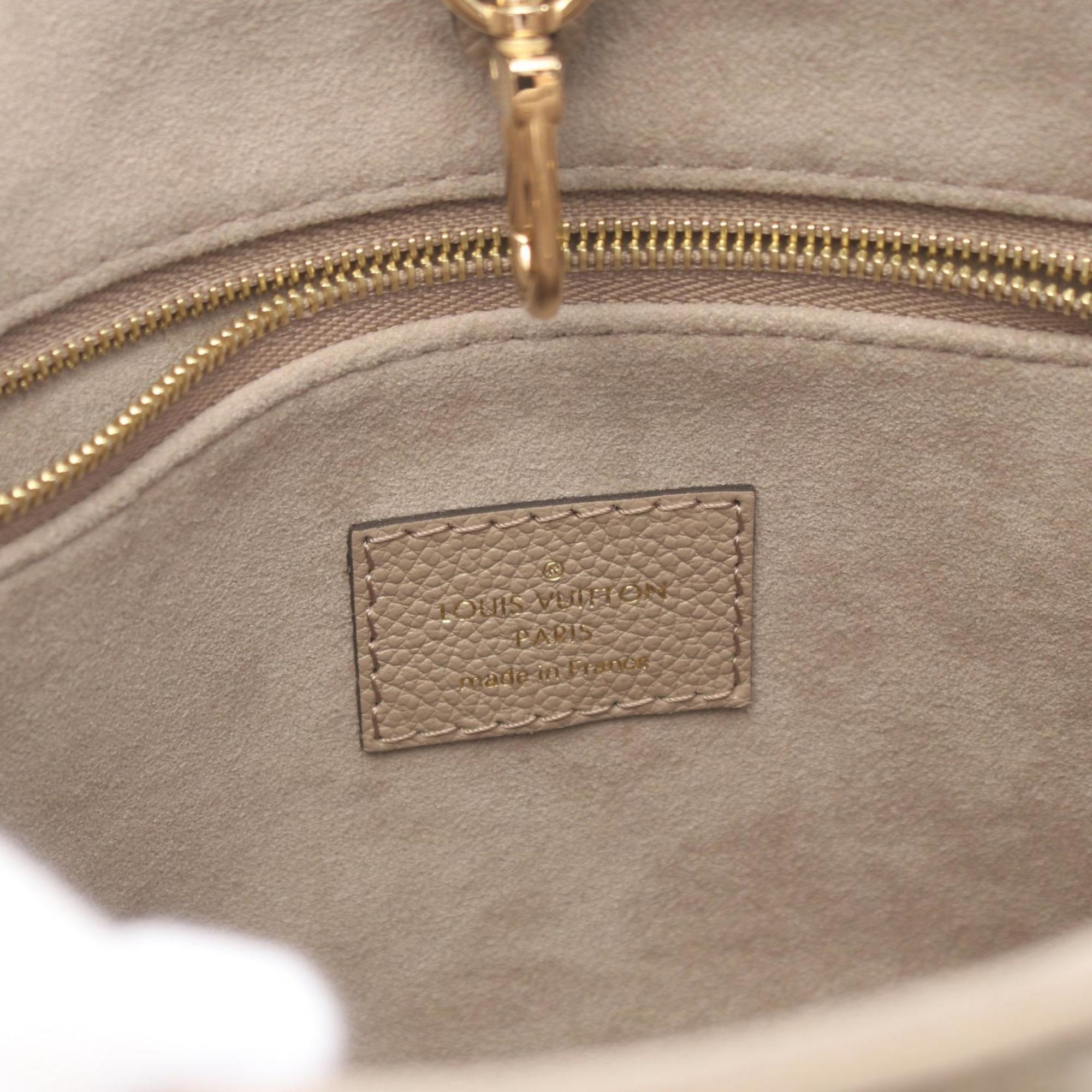 LOUIS VUITTON On the Go PM Bicolor Monogram Empreinte Tourtrell Crème Handbag Bag Leather Women's Beige Ivory M45779