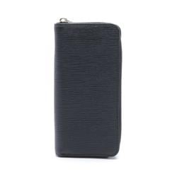 Louis Vuitton LOUIS VUITTON Zippy Wallet Vertical Epi Noir Round Long Leather Men's Black M60965