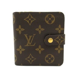 Louis Vuitton LOUIS VUITTON Compact Zip Bi-fold Wallet Coated Canvas Monogram Men's Women's Brown M61667