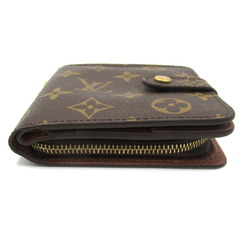 Louis Vuitton LOUIS VUITTON Compact Zip Bi-fold Wallet Coated Canvas Monogram Men's Women's Brown M61667