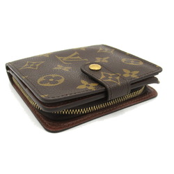 Louis Vuitton LOUIS VUITTON Compact Zip Bi-fold Wallet Coated Canvas Monogram Men's Women's Brown M61667