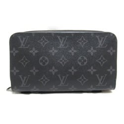 Louis Vuitton Zippy XL Round Long Wallet Coated Canvas Monogram Eclipse Men's Women's Gray M61698