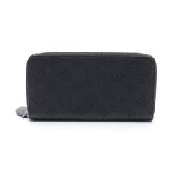 Louis Vuitton Mahina Noir Zippy Wallet Round Long Leather Women's Black M61867