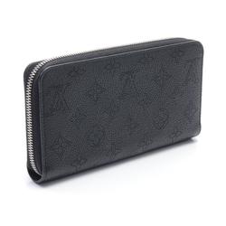 Louis Vuitton Mahina Noir Zippy Wallet Round Long Leather Women's Black M61867