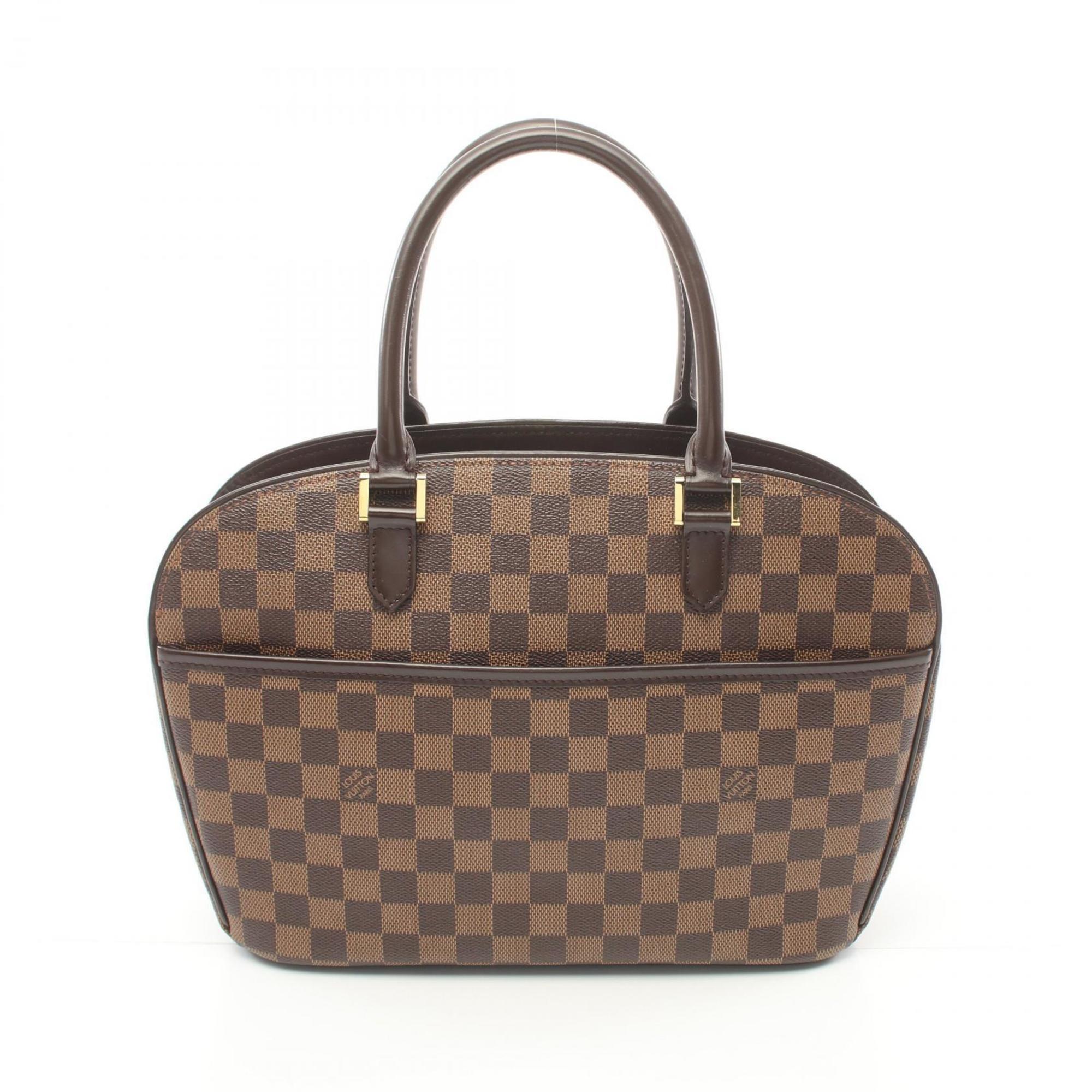 Louis Vuitton LOUIS VUITTON Saria Horizontal Damier Ebene Handbag Bag Coated Canvas Leather Women's Brown N51282