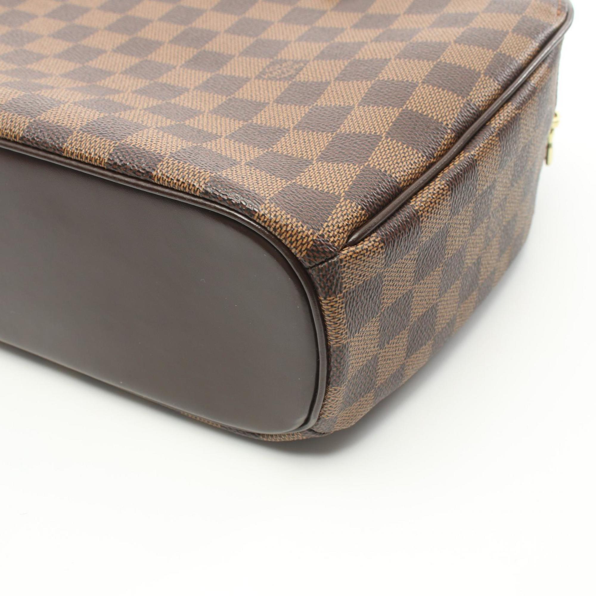 Louis Vuitton LOUIS VUITTON Saria Horizontal Damier Ebene Handbag Bag Coated Canvas Leather Women's Brown N51282