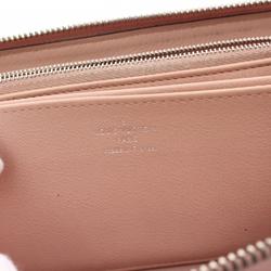 Louis Vuitton LOUIS VUITTON Zippy Wallet Mahina Magnolia Round Long Leather Women's Pink M61868