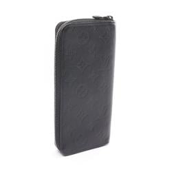 Louis Vuitton LOUIS VUITTON Zippy Wallet Vertical Monogram Shadow Round Long Leather Men's Black M62902