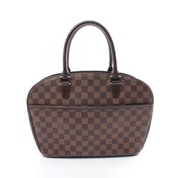 Louis Vuitton LOUIS VUITTON Saria Horizontal Damier Ebene Handbag Bag Coated Canvas Leather Women's Brown N51282