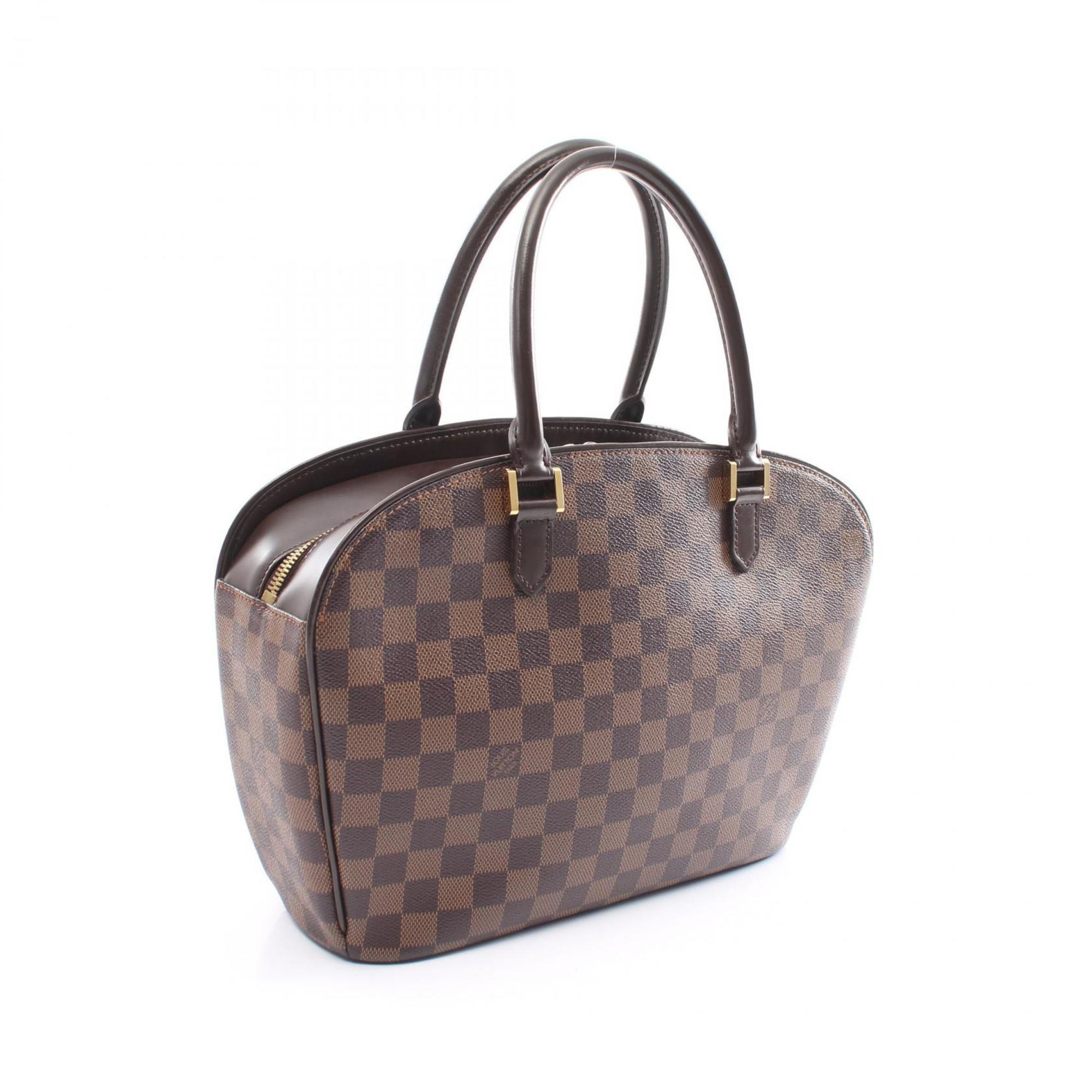 Louis Vuitton LOUIS VUITTON Saria Horizontal Damier Ebene Handbag Bag Coated Canvas Leather Women's Brown N51282