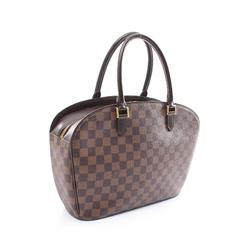 Louis Vuitton LOUIS VUITTON Saria Horizontal Damier Ebene Handbag Bag Coated Canvas Leather Women's Brown N51282