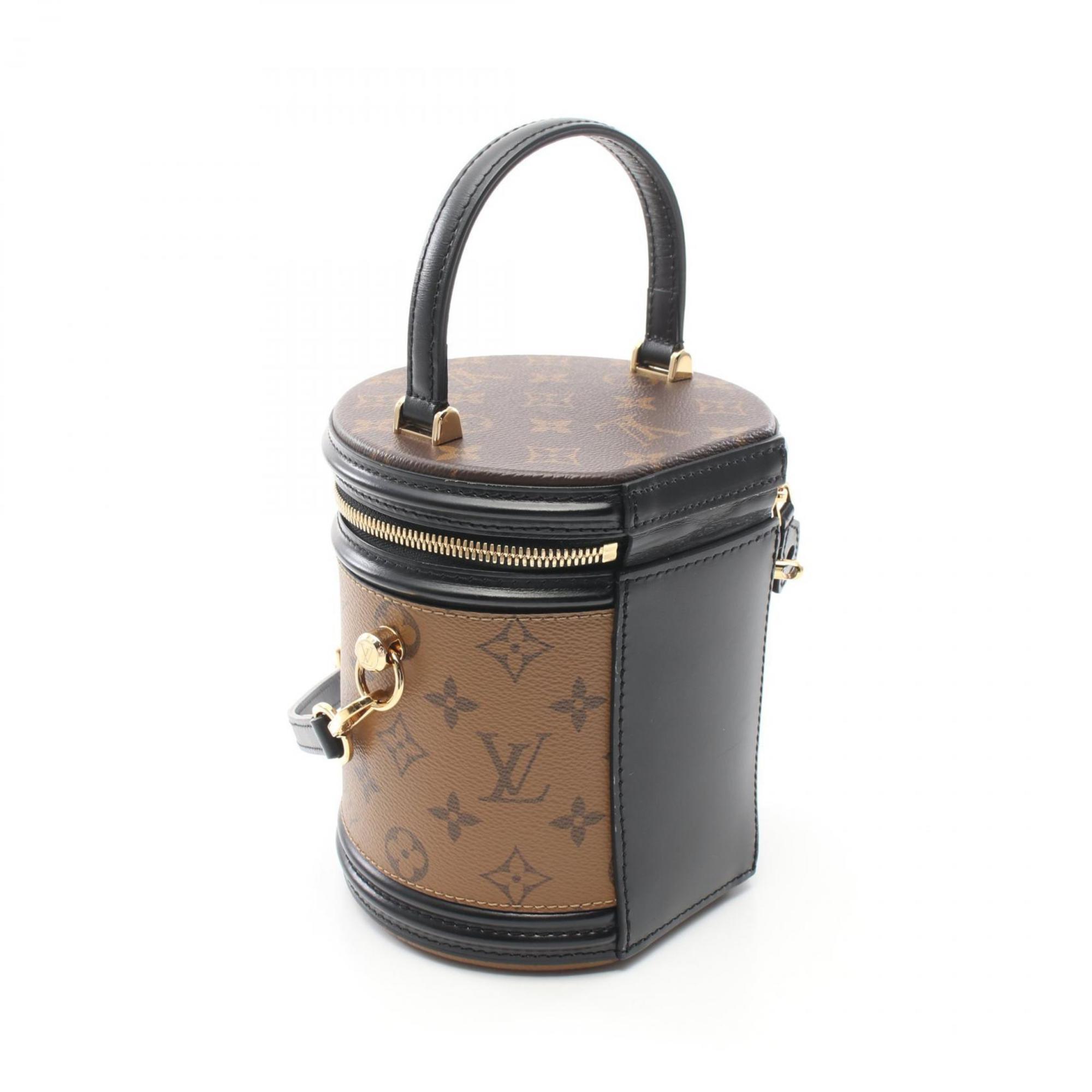 Louis Vuitton LOUIS VUITTON Cannes Monogram Reverse Handbag Bag Coated Canvas Leather Women's Brown Black M43986