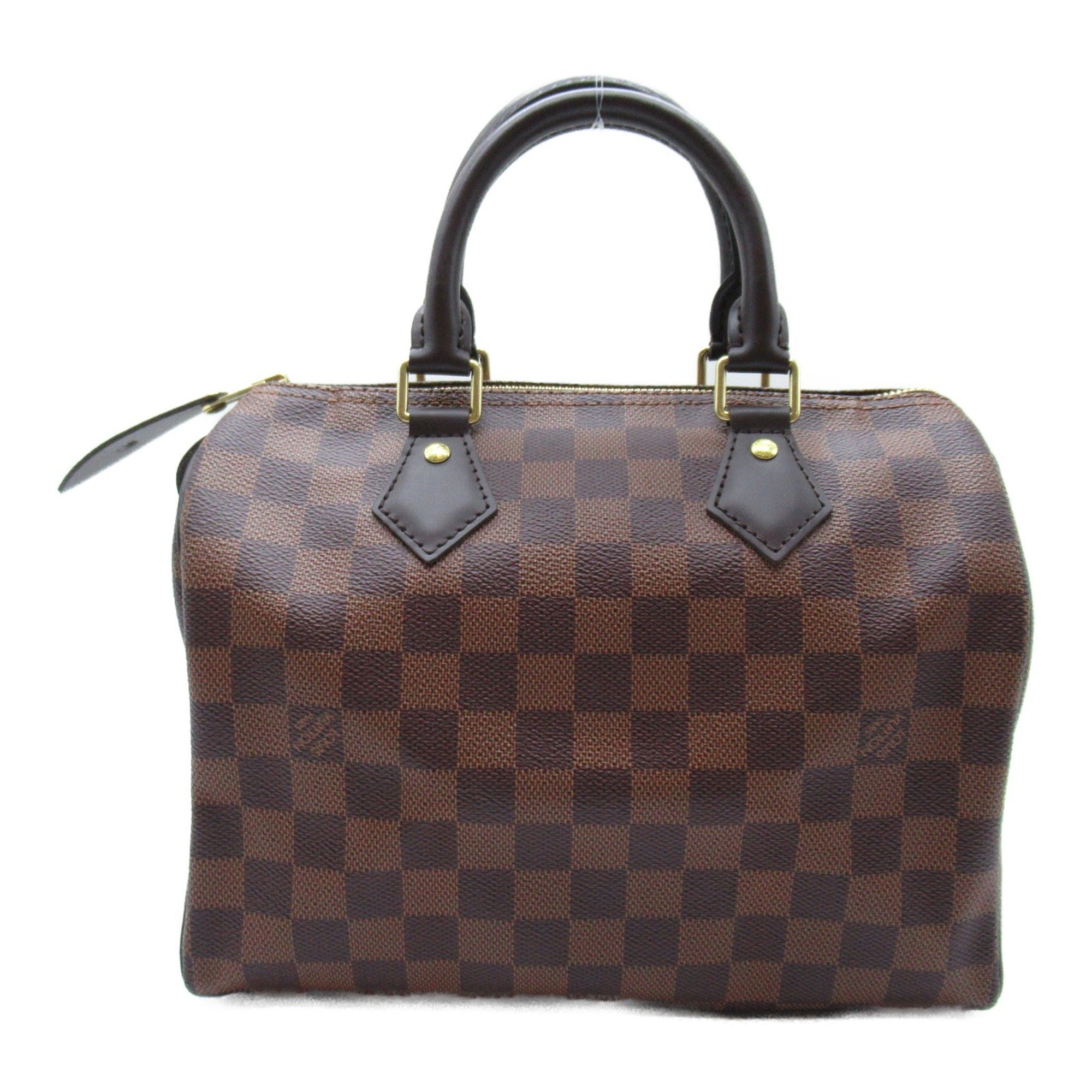 Louis Vuitton Speedy 25 Handbag Bag Coated Canvas Damier Women's Brown N41365