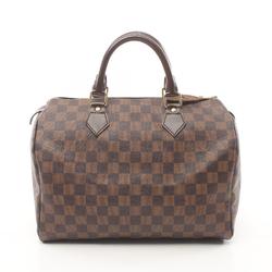 Louis Vuitton Speedy 30 Damier Ebene Handbag Bag Coated Canvas Leather Women's Brown N41531