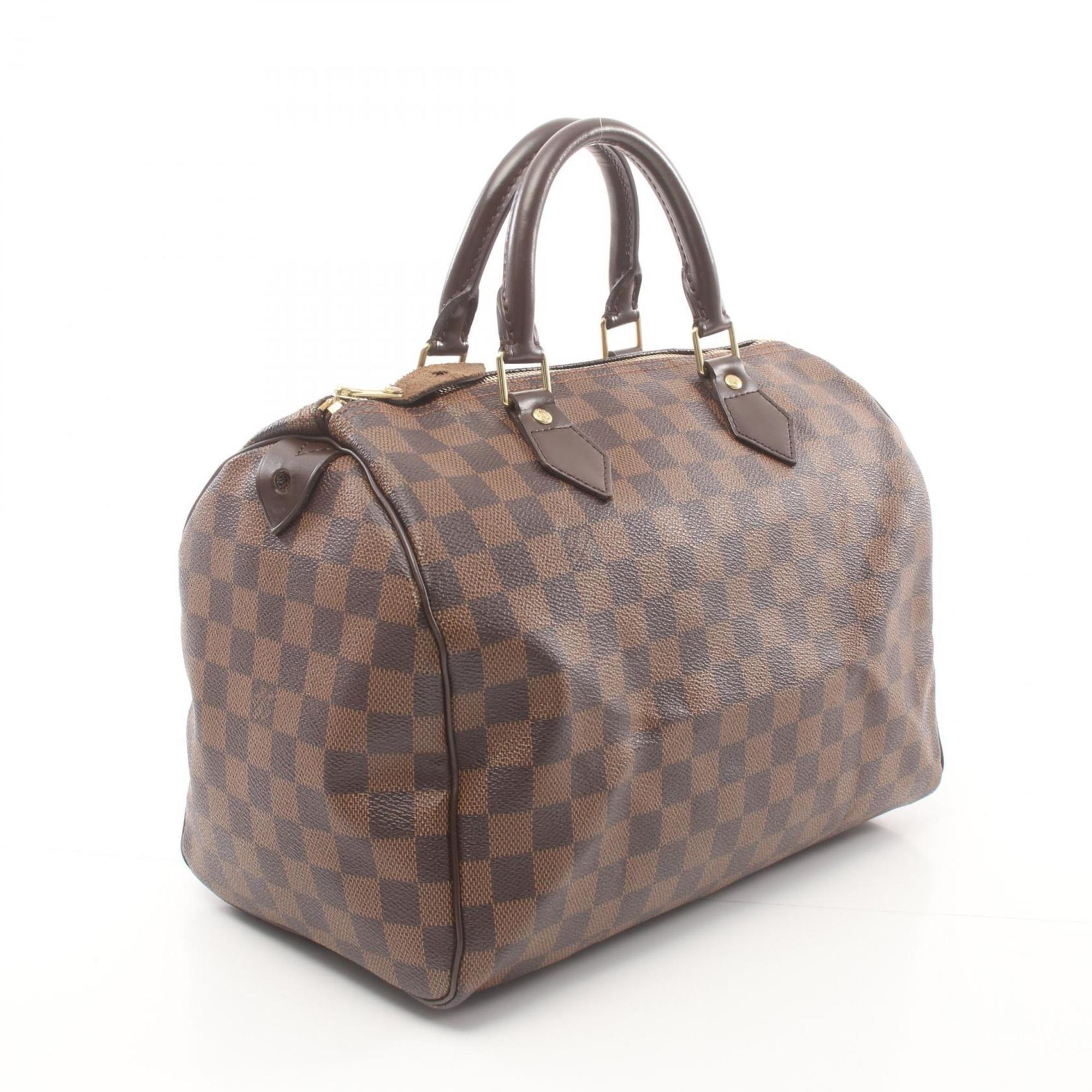 Louis Vuitton Speedy 30 Damier Ebene Handbag Bag Coated Canvas Leather Women's Brown N41531